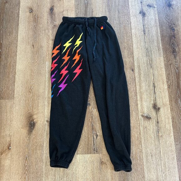 Aviator Nation Black/Rainbow Gradient Bolt Set- Size Small - Picture 6 of 10